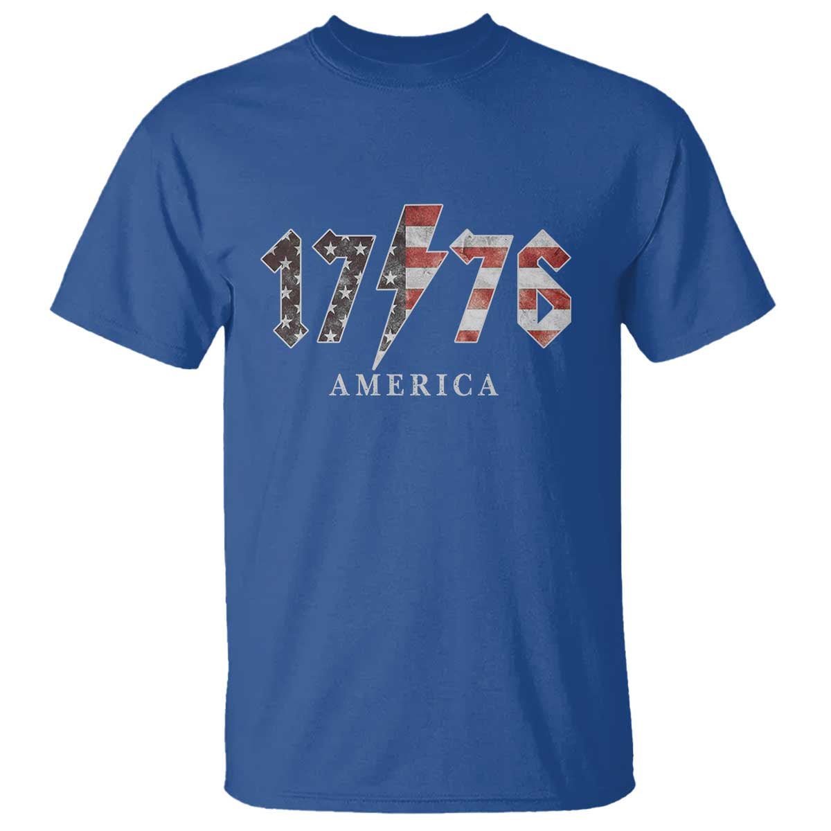 Patriotic 4th Of July 1776 America Classic Rock T Shirt Vintage American Flag TS11 Royal Blue Print Your Wear