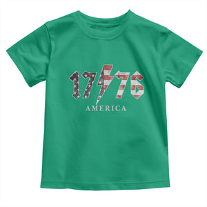 Patriotic 4th Of July 1776 America Classic Rock Toddler T Shirt Vintage American Flag TS11 Irish Green Print Your Wear