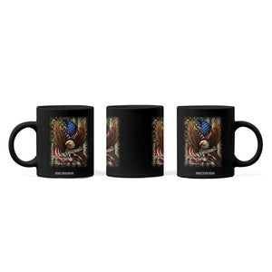 Patriotic Armed Eagle with Camo Flag Coffee Mug Military Patriotic USA Defense TS02 Print Your Wear