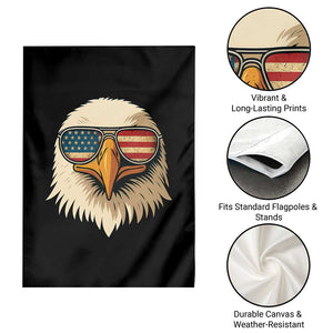 Patriotic Bald Eagle Garden Flag With Sunglasses American Flag Vintage TS02 Print Your Wear