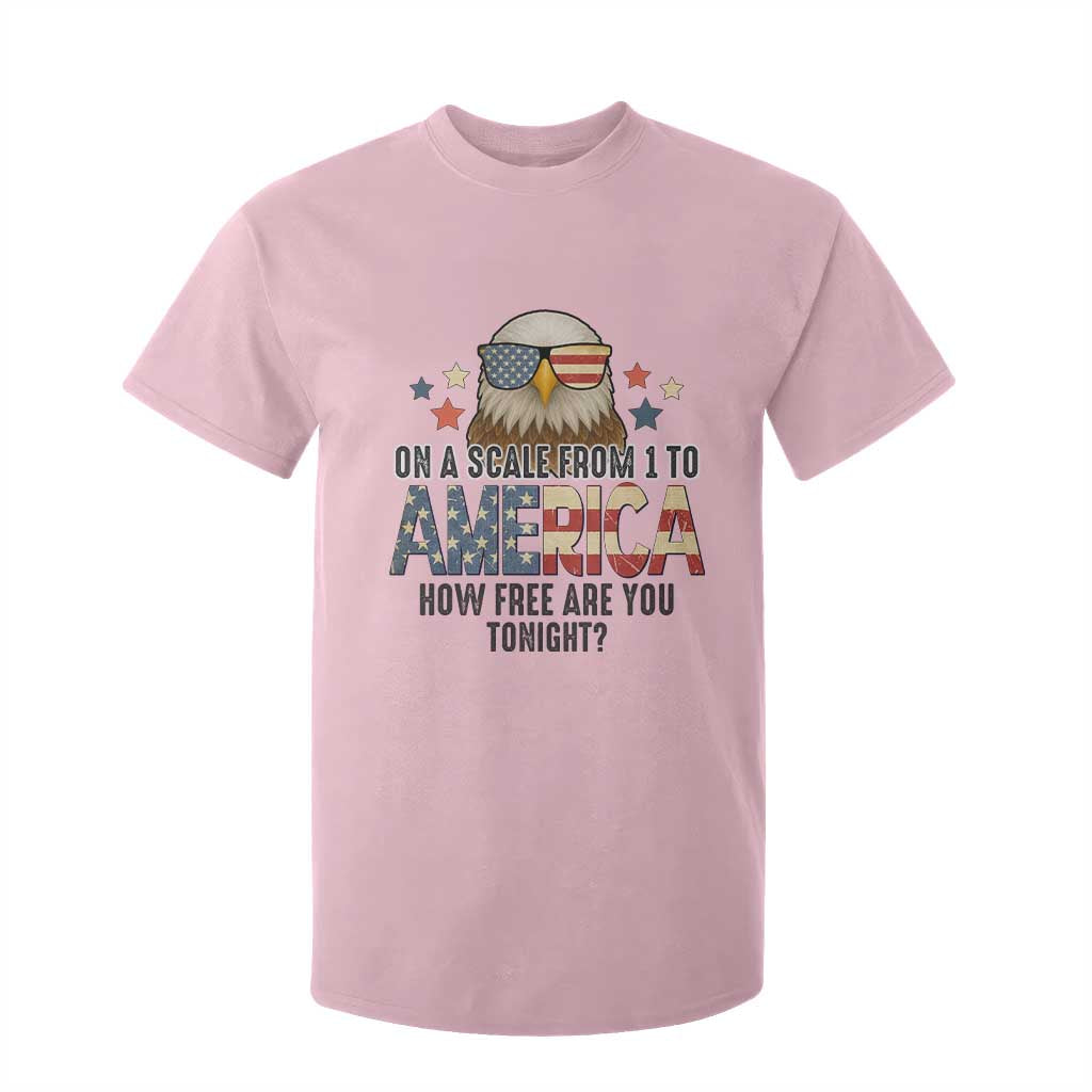 Patriotic Bald Eagle T Shirt For Kid How Free Are You Tonight 4th of July TS02 Light Pink Print Your Wear
