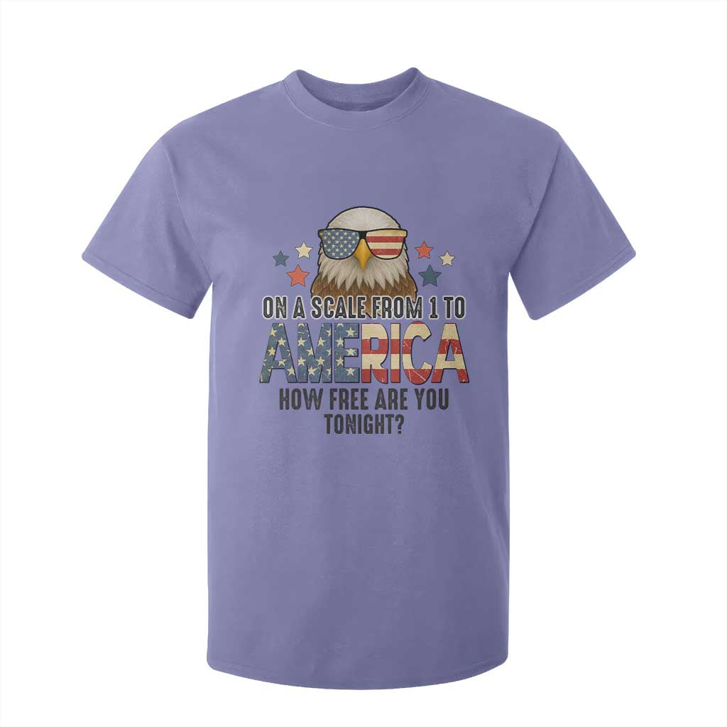 Patriotic Bald Eagle T Shirt For Kid How Free Are You Tonight 4th of July TS02 Violet Print Your Wear