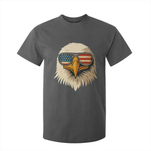 Patriotic Bald Eagle T Shirt For Kid With Sunglasses American Flag Vintage TS02 Dark Heather Print Your Wear
