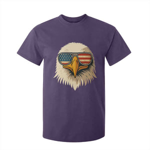 Patriotic Bald Eagle T Shirt For Kid With Sunglasses American Flag Vintage TS02 Purple Print Your Wear