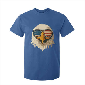 Patriotic Bald Eagle T Shirt For Kid With Sunglasses American Flag Vintage TS02 Royal Blue Print Your Wear