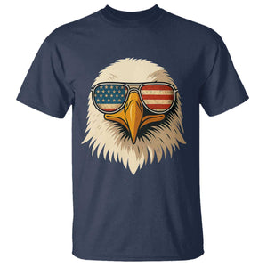 Patriotic Bald Eagle T Shirt With Sunglasses American Flag Vintage TS02 Navy Print Your Wear