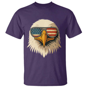 Patriotic Bald Eagle T Shirt With Sunglasses American Flag Vintage TS02 Purple Print Your Wear