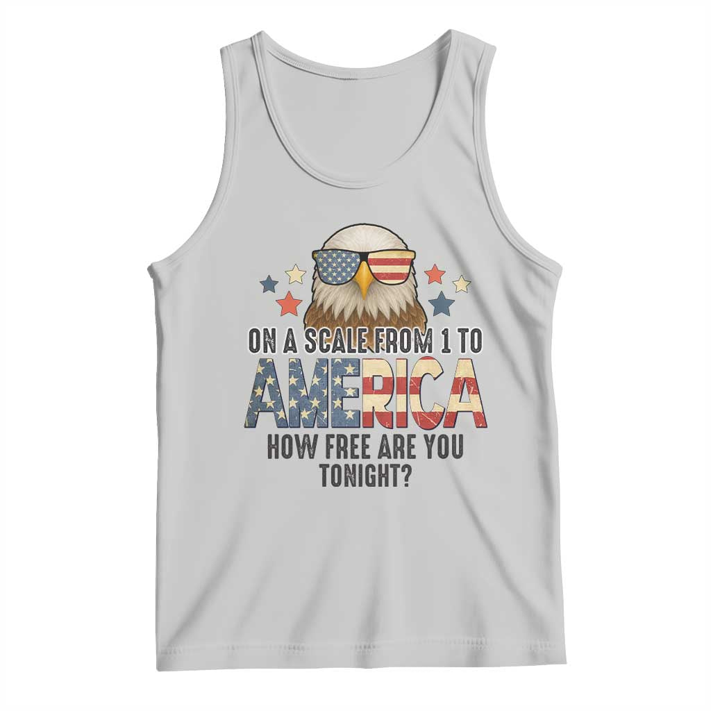 Patriotic Bald Eagle Tank Top How Free Are You Tonight 4th of July TS02 Ash Print Your Wear