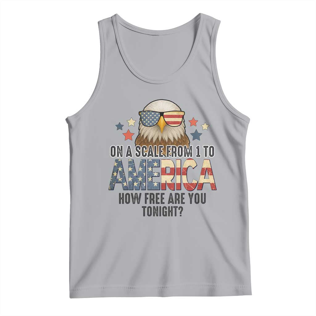 Patriotic Bald Eagle Tank Top How Free Are You Tonight 4th of July TS02 Athletic Heather Print Your Wear