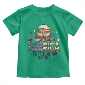 Patriotic Bald Eagle Toddler T Shirt How Free Are You Tonight 4th of July TS02 Irish Green Print Your Wear