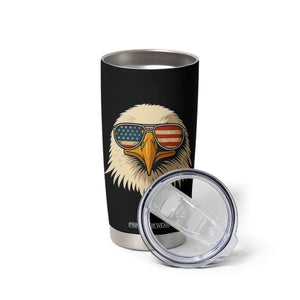 Patriotic Bald Eagle Tumbler Cup With Sunglasses American Flag Vintage TS02 Print Your Wear