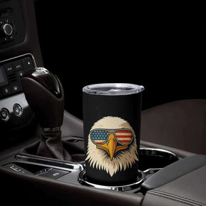 Patriotic Bald Eagle Tumbler Cup With Sunglasses American Flag Vintage TS02 Print Your Wear