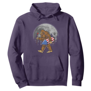 Patriotic Bigfoot 4th of July Hoodie American Flag Merica Fireworks Sasquatch Moon TS10 Purple Print Your Wear