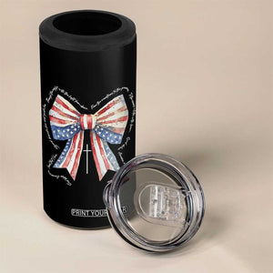 Patriotic Coquette 4th Of July 4 in 1 Can Cooler Tumbler God Bless America TS10 Print Your Wear