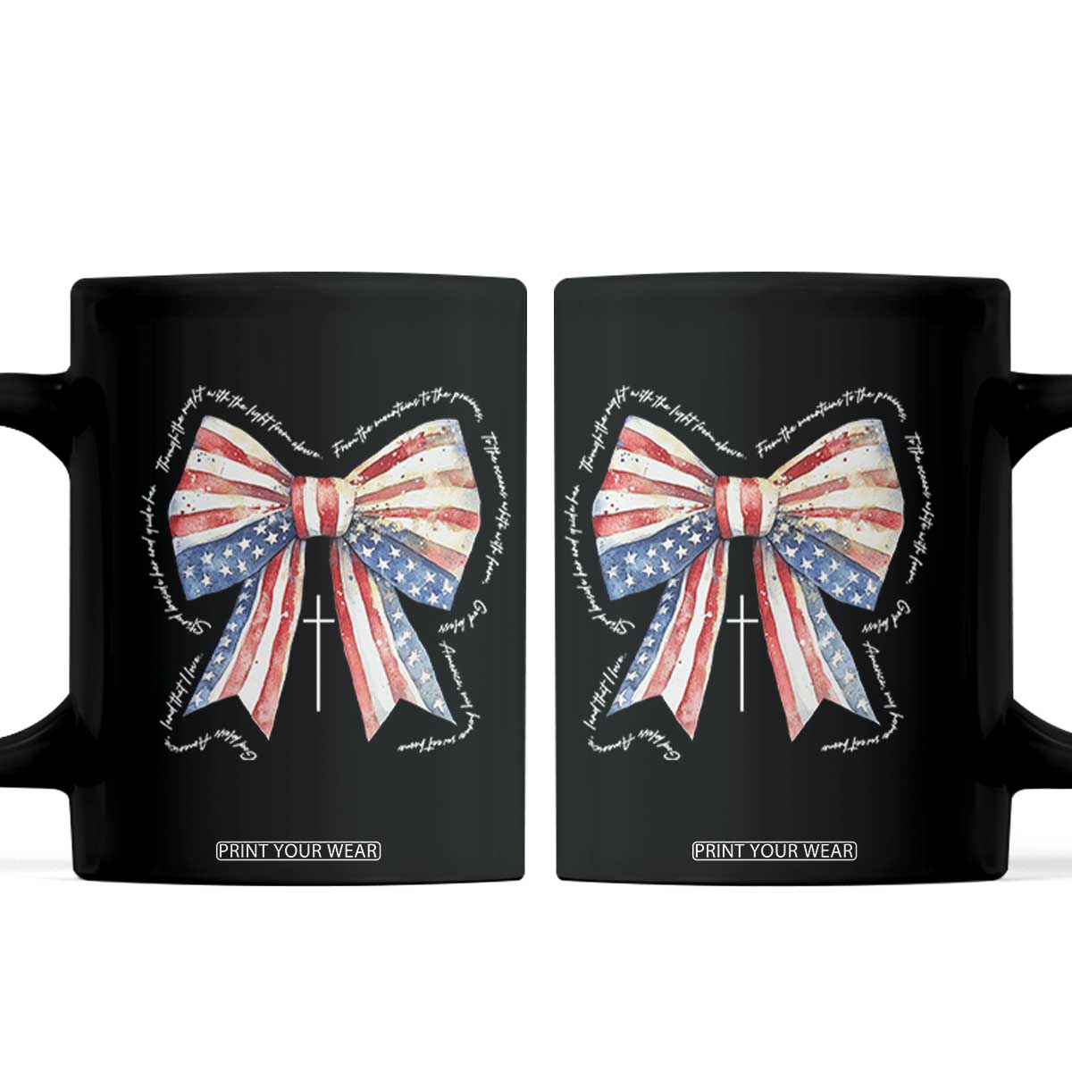 Patriotic Coquette 4th Of July Coffee Mug God Bless America TS10 Black Print Your Wear