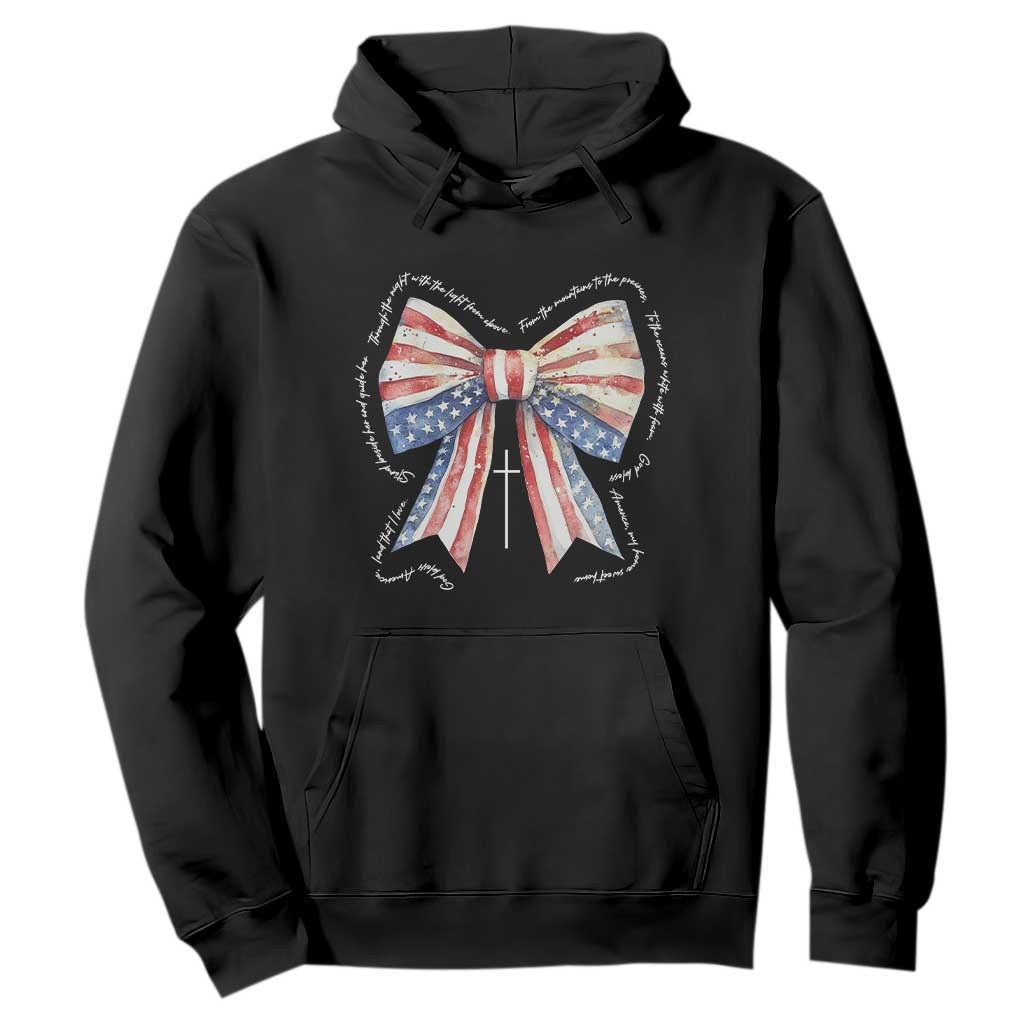 Patriotic Coquette 4th Of July Hoodie God Bless America TS10 Black Print Your Wear
