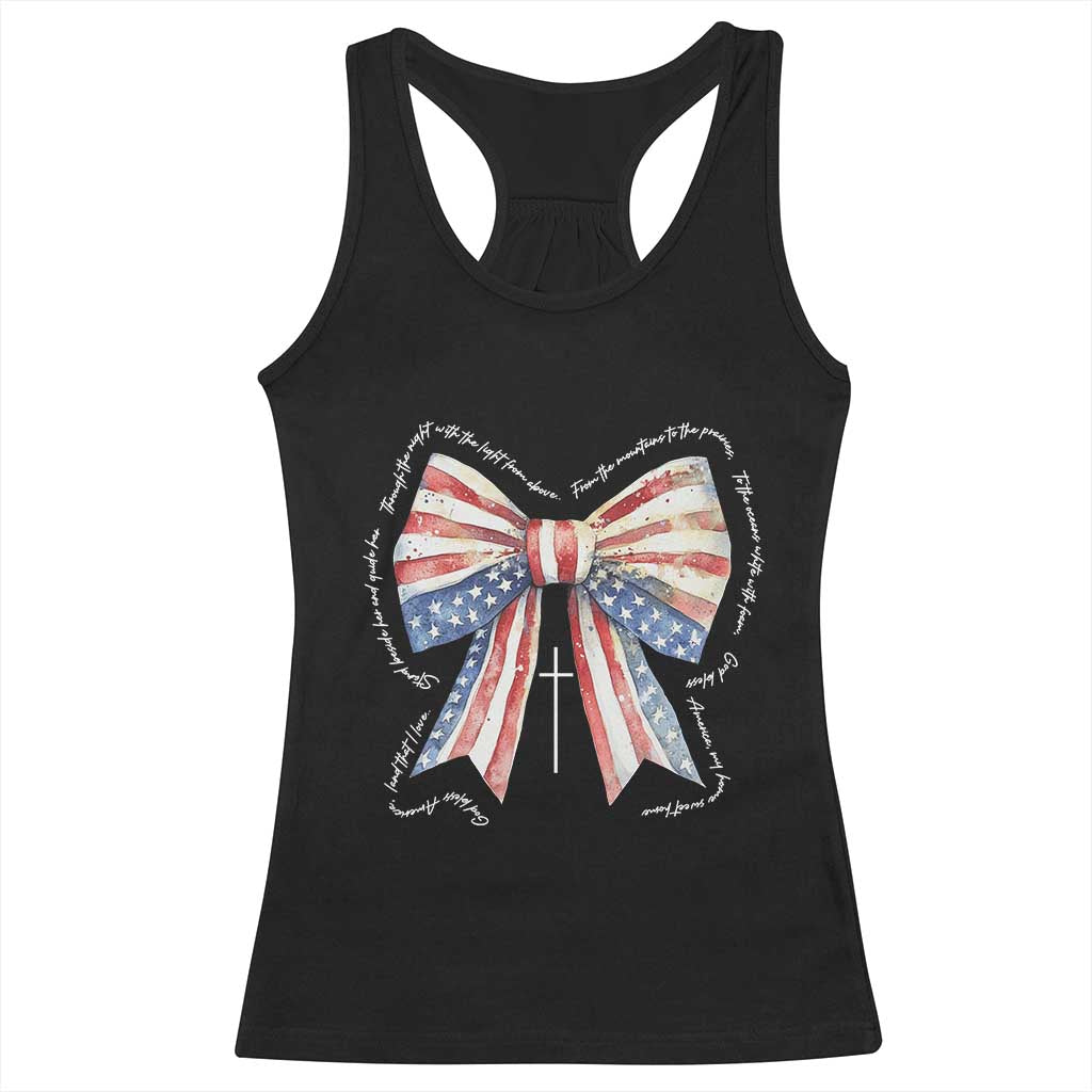Patriotic Coquette 4th Of July Racerback Tank Top God Bless America TS10 Black Print Your Wear