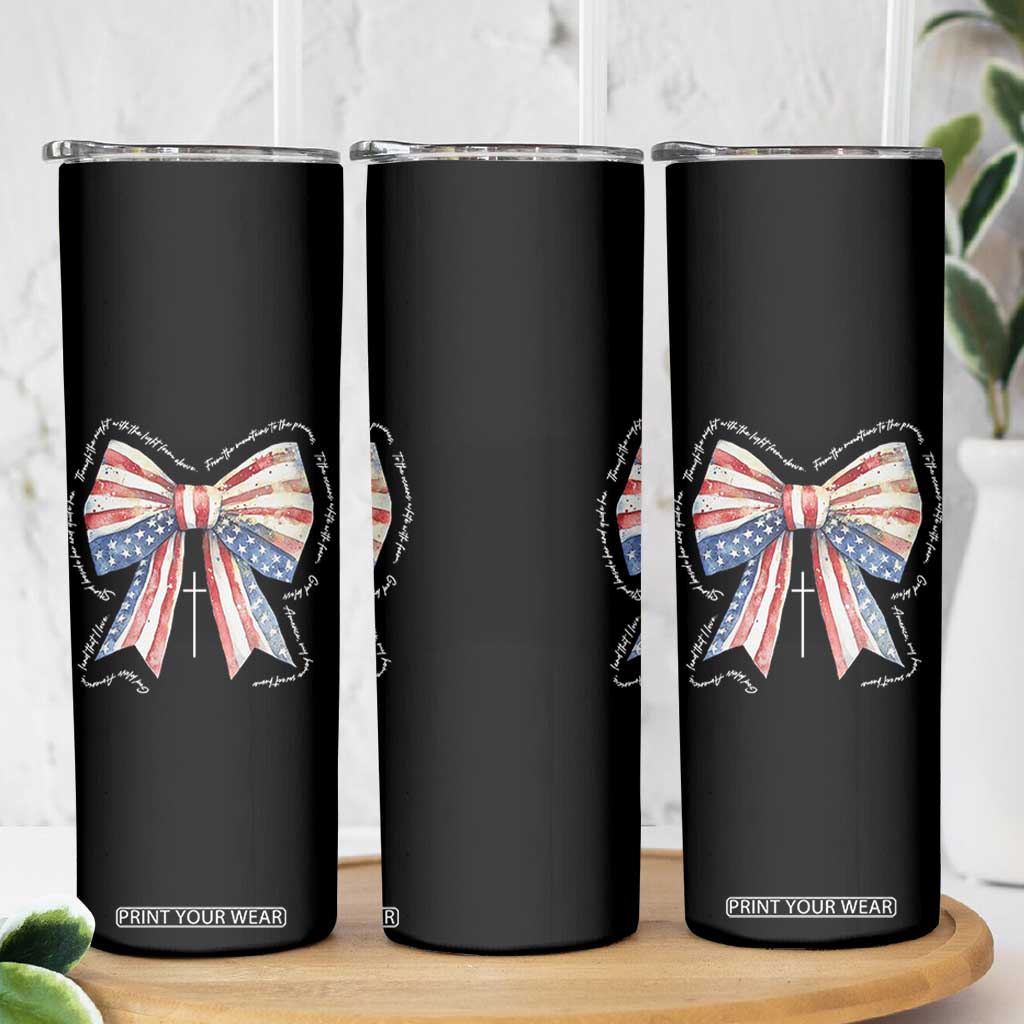 Patriotic Coquette 4th Of July Skinny Tumbler God Bless America TS10 Print Your Wear