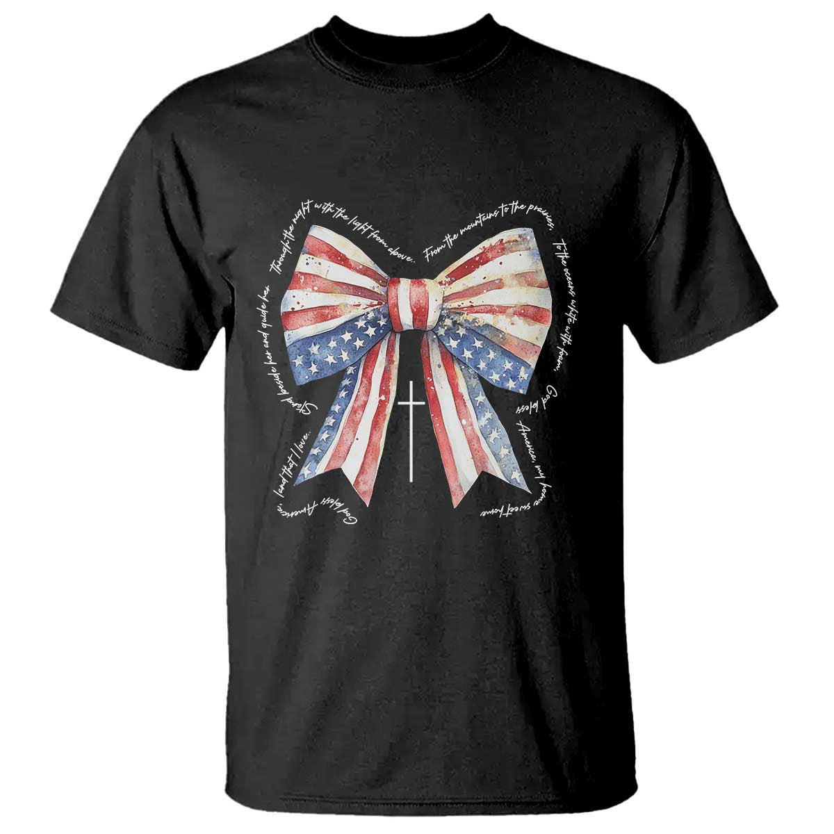 Patriotic Coquette 4th Of July T Shirt God Bless America TS10 Black Print Your Wear