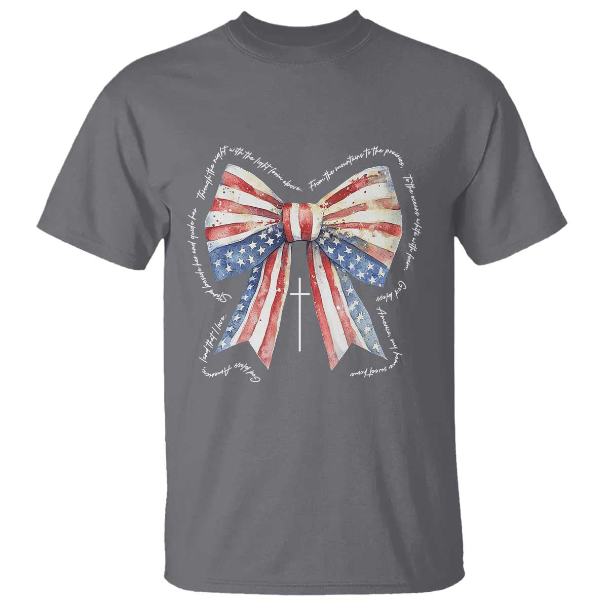 Patriotic Coquette 4th Of July T Shirt God Bless America TS10 Charcoal Print Your Wear
