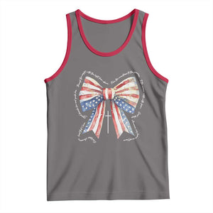 Patriotic Coquette 4th Of July Tank Top God Bless America TS10 Deep Heather Red Print Your Wear