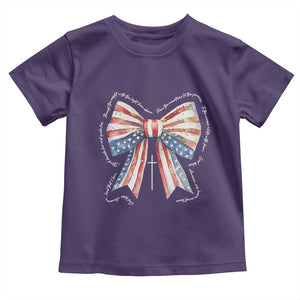 Patriotic Coquette 4th Of July Toddler T Shirt God Bless America TS10 Purple Print Your Wear