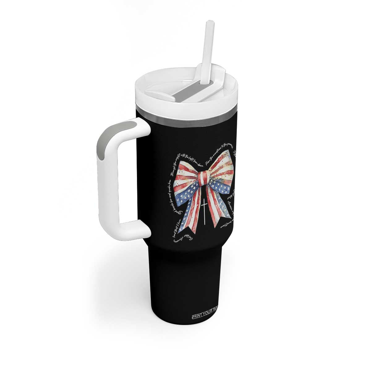Patriotic Coquette 4th Of July Tumbler With Handle God Bless America TS10 Print Your Wear