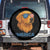 Patriotic Dog 'Merica Spare Tire Cover Golden Retriever Sunglasses Funny 4th Of July TS02 No hole Black Print Your Wear