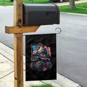 Patriotic Eagle Driving Monster Truck Garden Flag 4th of July USA Flag Freedom TS02 Print Your Wear