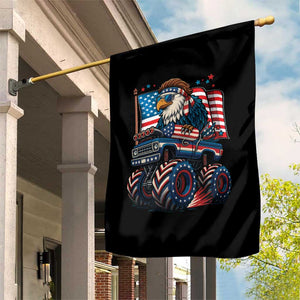Patriotic Eagle Driving Monster Truck Garden Flag 4th of July USA Flag Freedom TS02 Print Your Wear