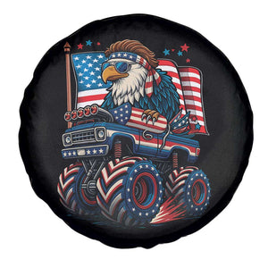 Patriotic Eagle Driving Monster Truck Spare Tire Cover 4th of July USA Flag Freedom TS02 Print Your Wear
