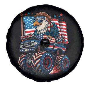 Patriotic Eagle Driving Monster Truck Spare Tire Cover 4th of July USA Flag Freedom TS02 Print Your Wear