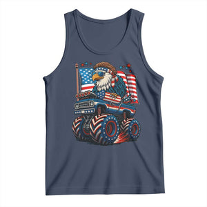 Patriotic Eagle Driving Monster Truck Tank Top 4th of July USA Flag Freedom TS02 Navy Print Your Wear