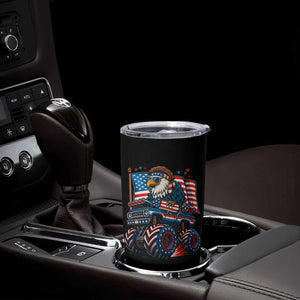 Patriotic Eagle Driving Monster Truck Tumbler Cup 4th of July USA Flag Freedom TS02 Print Your Wear