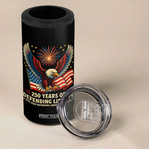 Patriotic Eagle US Army 250th Anniversary 4 in 1 Can Cooler Tumbler 250 Years of Defending Liberty 1775 2025 TS02 Print Your Wear