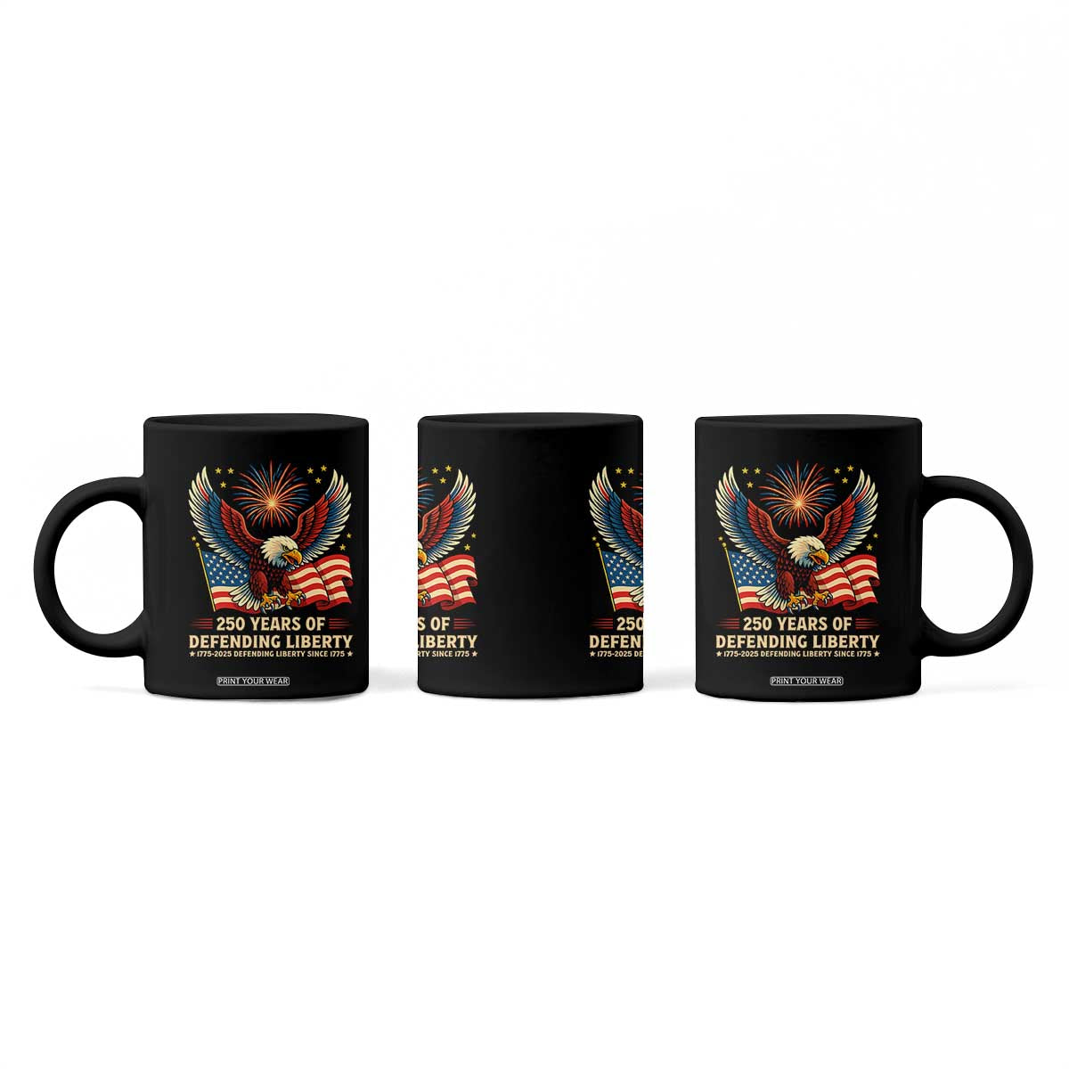 Patriotic Eagle US Army 250th Anniversary Coffee Mug 250 Years of Defending Liberty 1775 2025 TS02 Print Your Wear