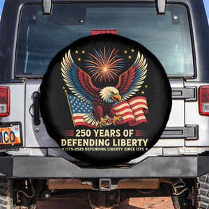 Patriotic Eagle US Army 250th Anniversary Spare Tire Cover 250 Years of Defending Liberty 1775 2025 TS02 No hole Black Print Your Wear
