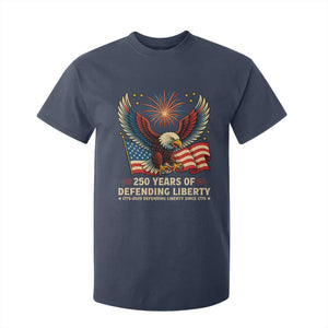 Patriotic Eagle US Army 250th Anniversary T Shirt For Kid 250 Years of Defending Liberty 1775 2025 TS02 Navy Print Your Wear