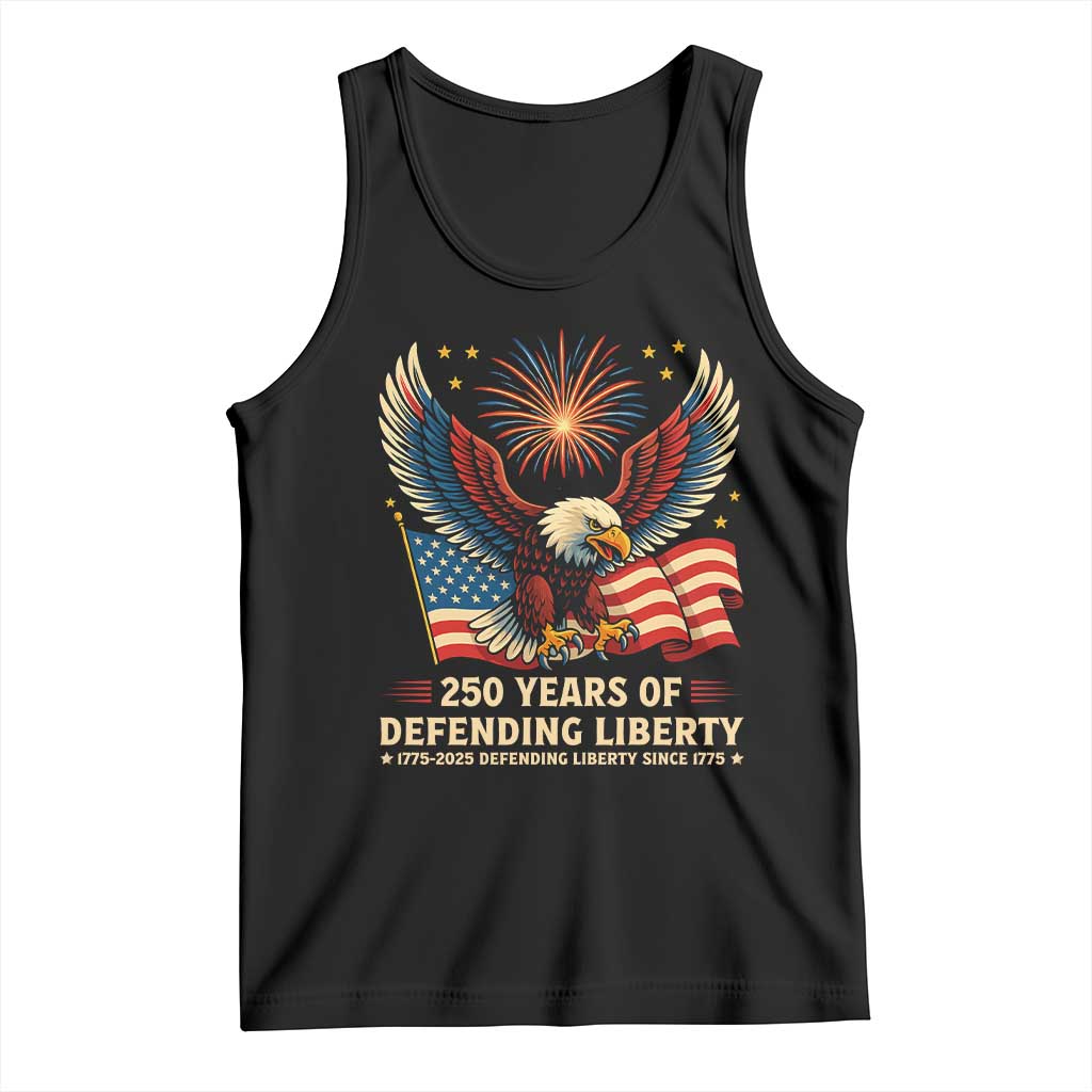 Patriotic Eagle US Army 250th Anniversary Tank Top 250 Years of Defending Liberty 1775 2025 TS02 Black Print Your Wear