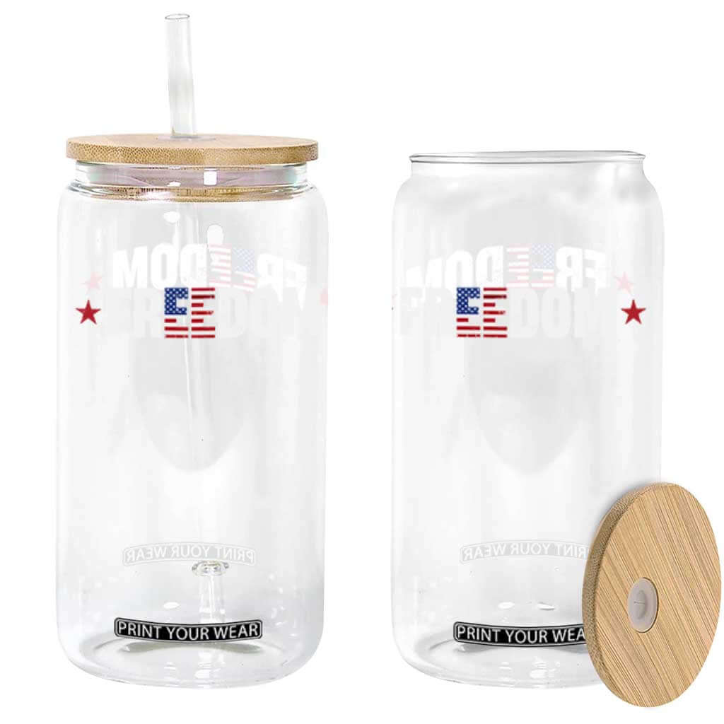 Patriotic Glass Can Freedom American Flag 4th of July TS10 Black Print Your Wear
