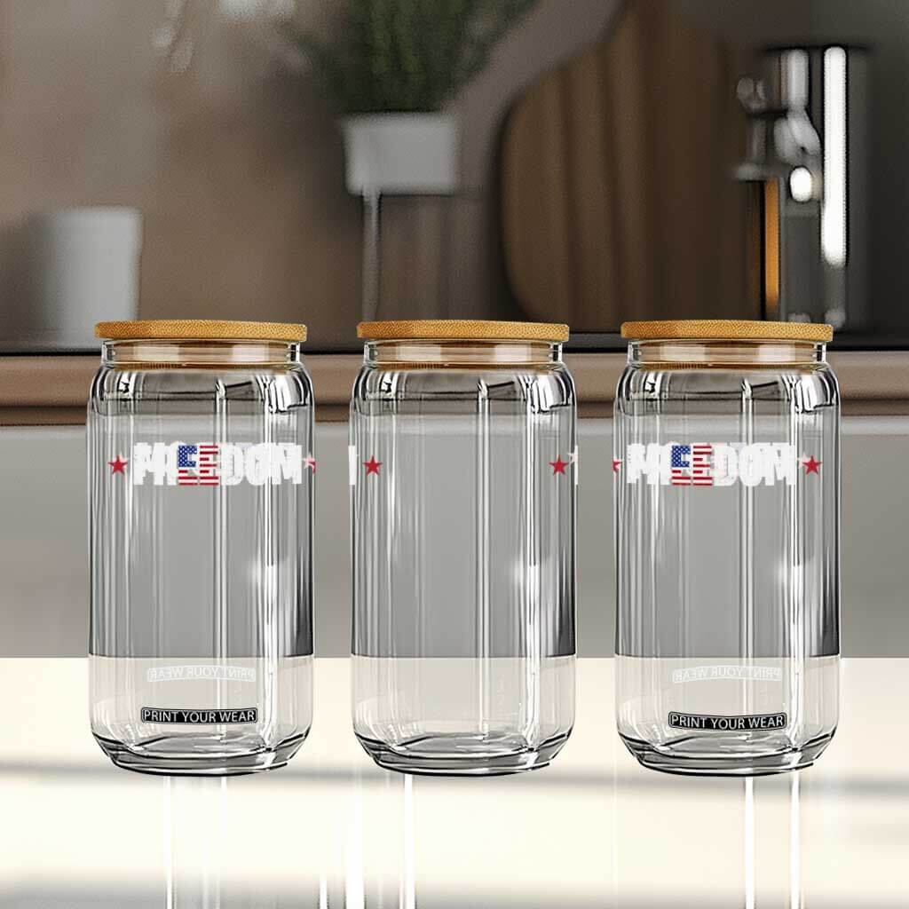 Patriotic Glass Can Freedom American Flag 4th of July TS10 Print Your Wear