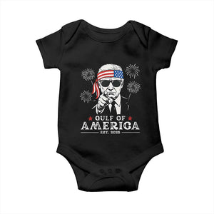 Patriotic Gulf Of USA Est 2025 Baby Onesie Funny Trump Happy 4th Of July TS02 Black Print Your Wear