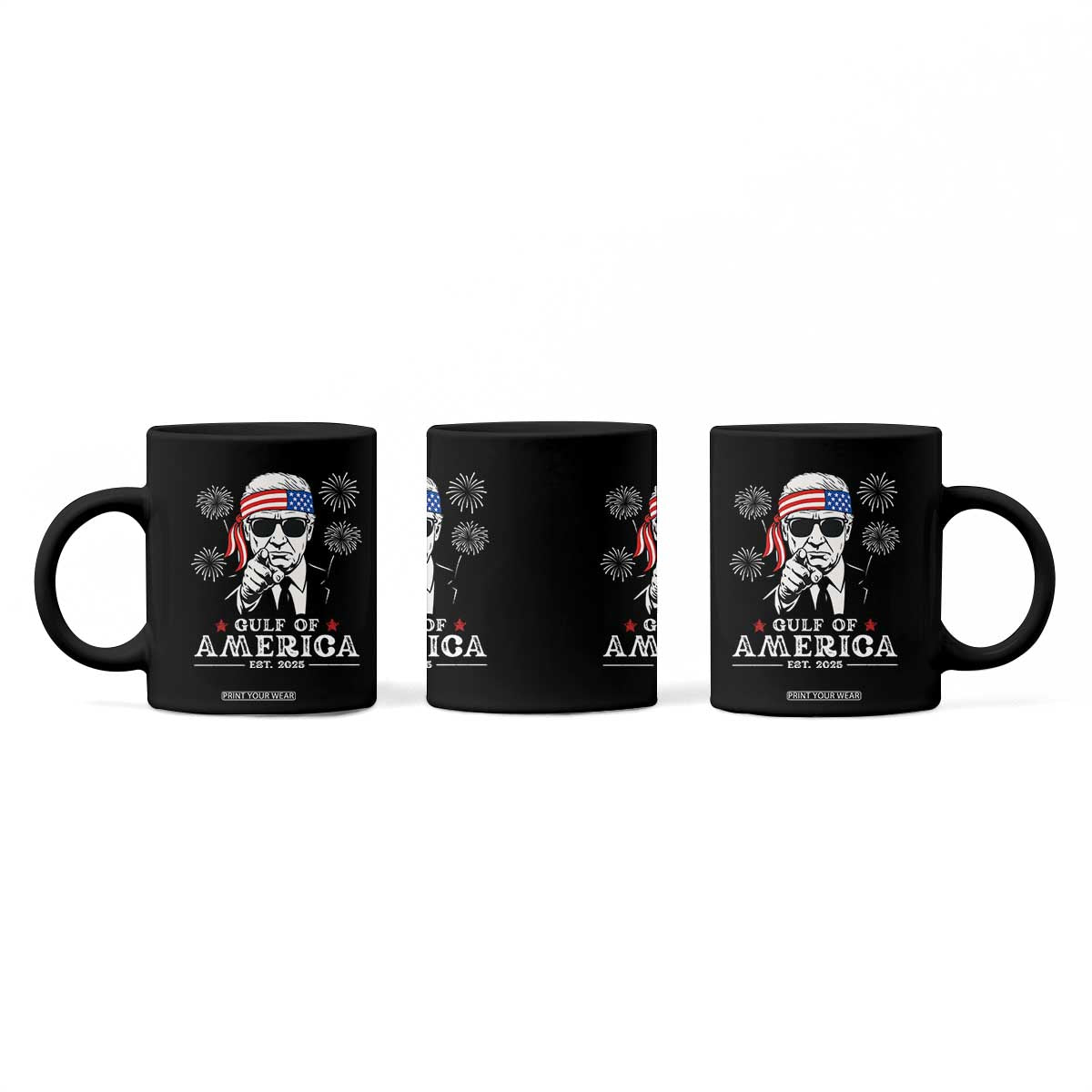 Patriotic Gulf Of USA Est 2025 Coffee Mug Funny Trump Happy 4th Of July TS02 Print Your Wear