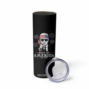Patriotic Gulf Of USA Est 2025 Skinny Tumbler Funny Trump Happy 4th Of July TS02 Print Your Wear