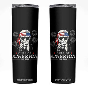 Patriotic Gulf Of USA Est 2025 Skinny Tumbler Funny Trump Happy 4th Of July TS02 Black Print Your Wear