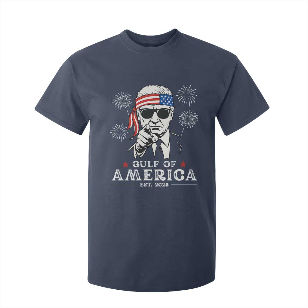 Patriotic Gulf Of USA Est 2025 T Shirt For Kid Funny Trump Happy 4th Of July TS02 Navy Print Your Wear