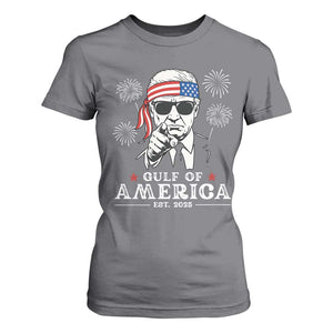 Patriotic Gulf Of USA Est 2025 T Shirt For Women Funny Trump Happy 4th Of July TS02 Charcoal Print Your Wear