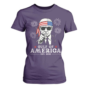 Patriotic Gulf Of USA Est 2025 T Shirt For Women Funny Trump Happy 4th Of July TS02 Purple Print Your Wear