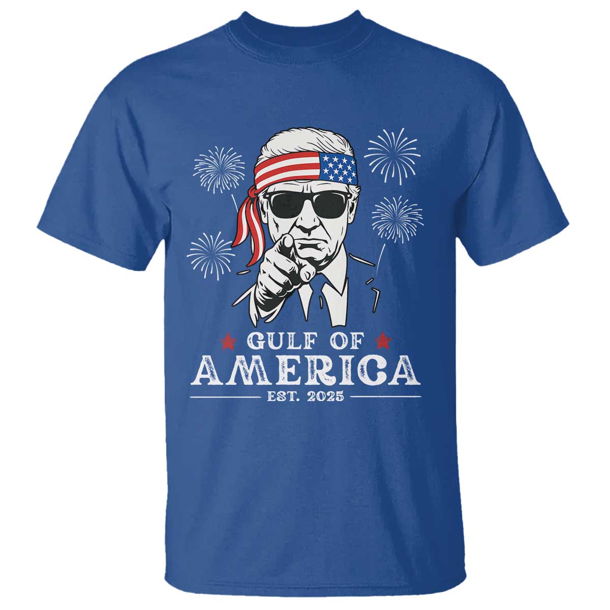 Patriotic Gulf Of USA Est 2025 T Shirt Funny Trump Happy 4th Of July TS02 Royal Blue Print Your Wear