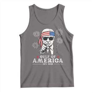Patriotic Gulf Of USA Est 2025 Tank Top Funny Trump Happy 4th Of July TS02 Deep Heather Print Your Wear